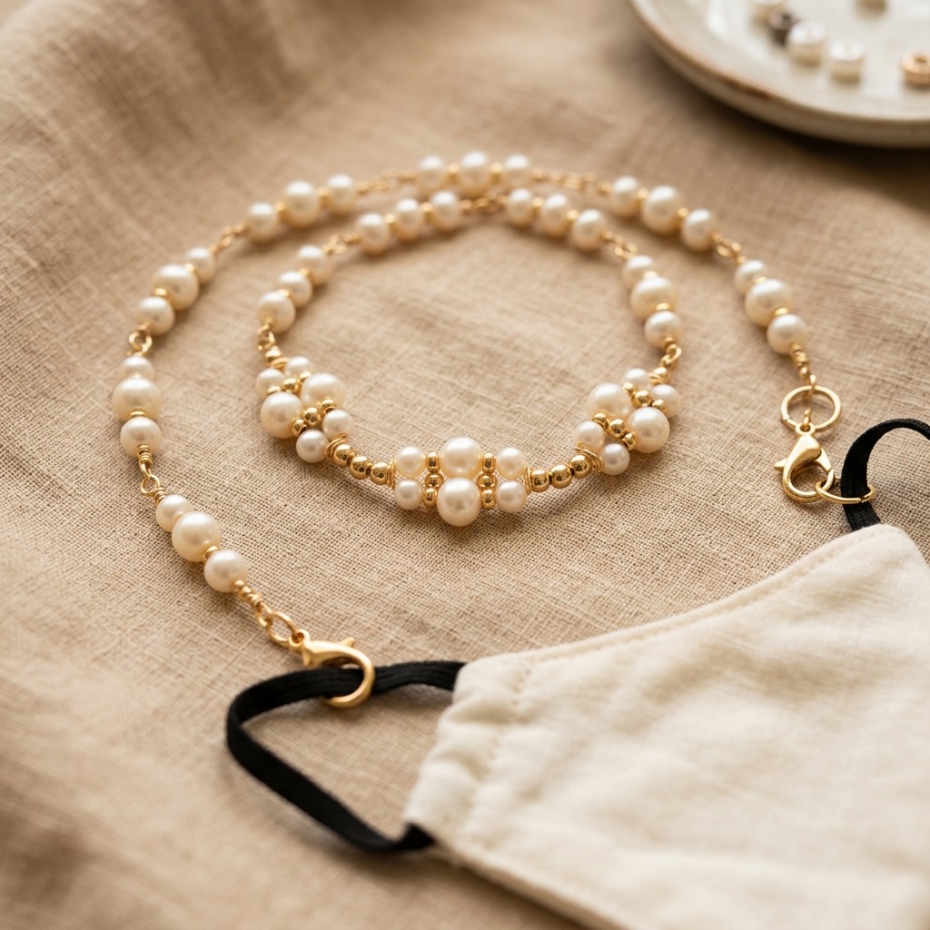 Strap Masker Pearl