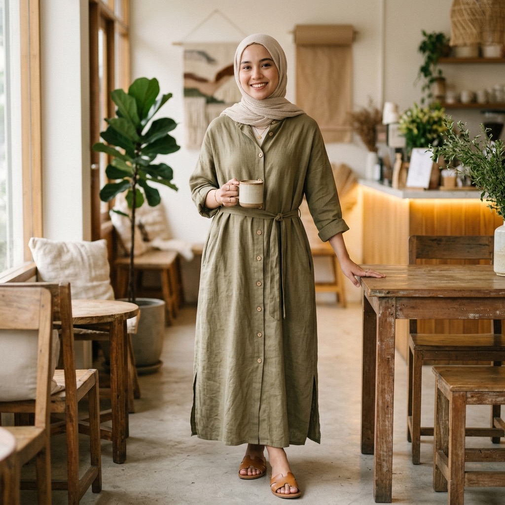 Gamis Zara Linen